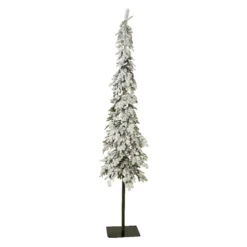 Albero di Natale artificiale luminoso 250 LED H240 cm Sierra Verde innevato