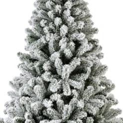 Albero di Natale artificiale luminoso 640 LED H300 cm King Verde innevato
