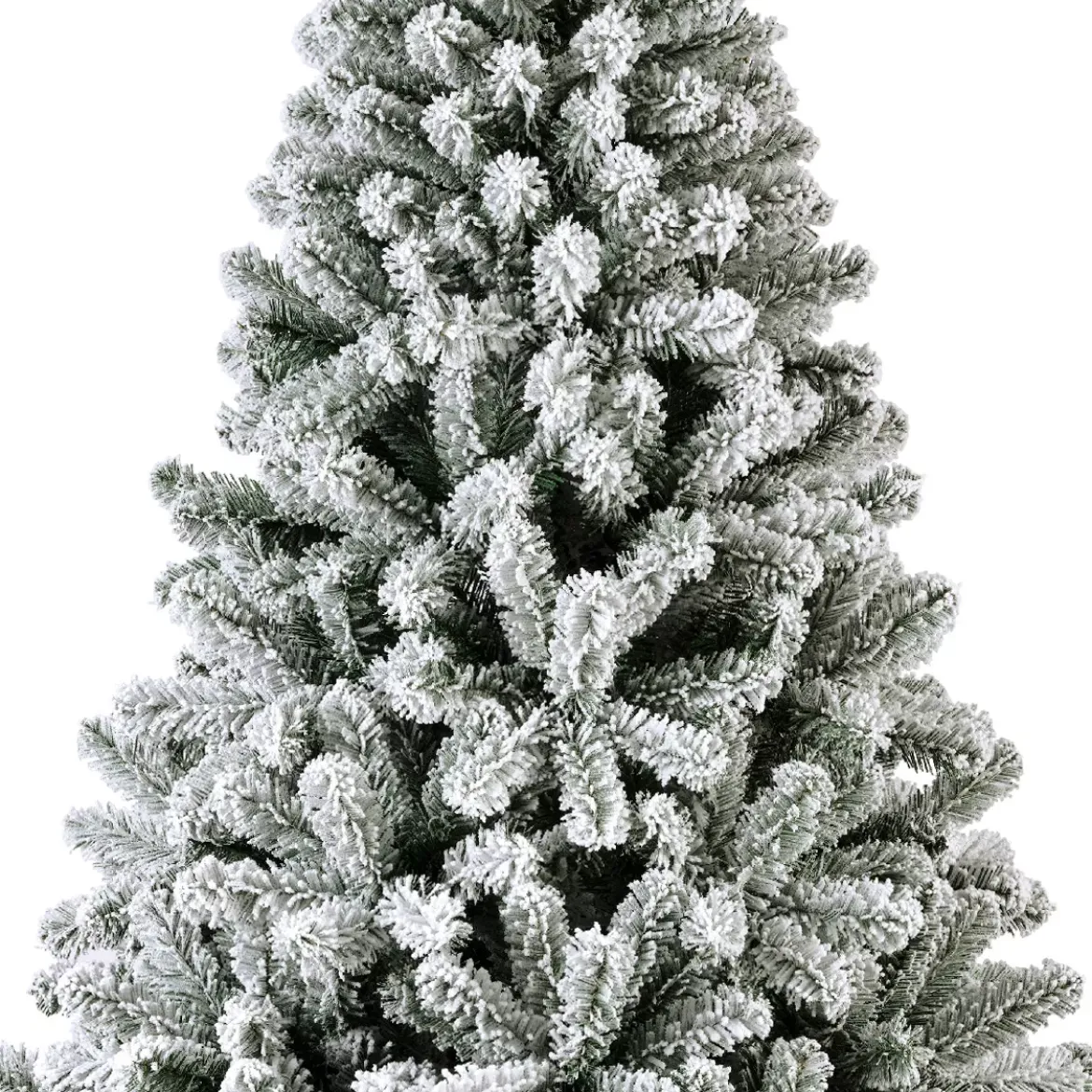 Albero di Natale artificiale luminoso 640 LED H300 cm King Verde innevato