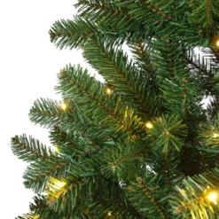 Albero di Natale artificiale luminoso 260 LED H180 cm King Verde abete