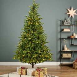 Albero di Natale artificiale luminoso (220 LED) H150 cm Allix Verde abete