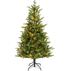 Albero di Natale artificiale luminoso (220 LED) H150 cm Allix Verde abete