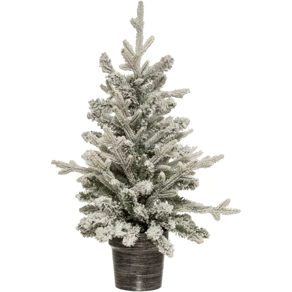 Albero di Natale artificiale in vaso (H70 cm) Frosty Verde innevato