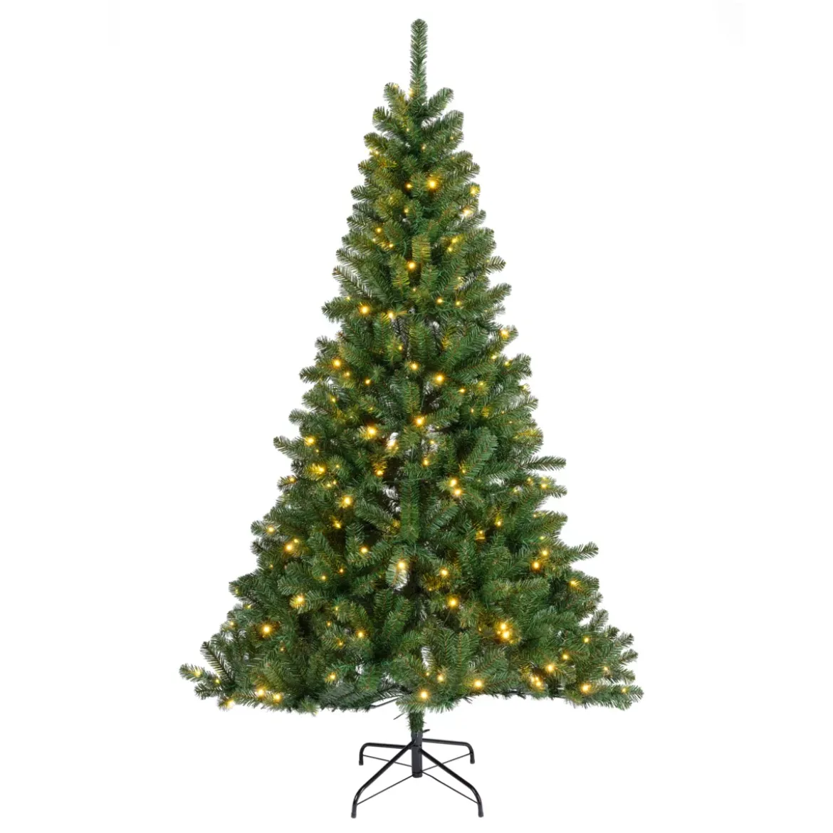 Albero di Natale artificiale luminoso 400 LED H240 cm King Verde abete