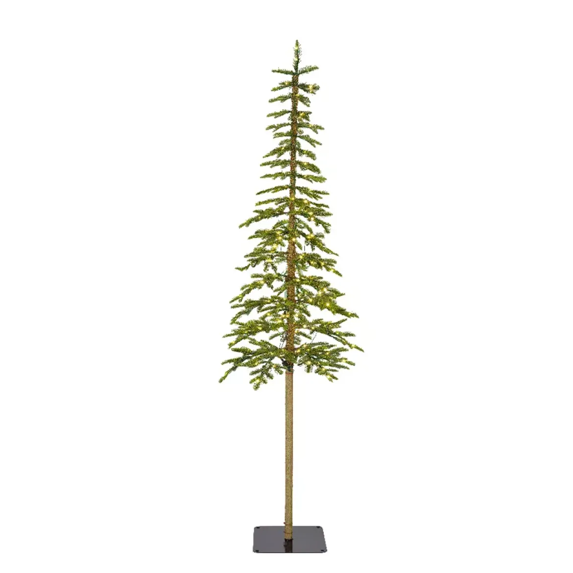 Albero di Natale artificiale luminoso 200 LED H210 cm Sierra Verde abete