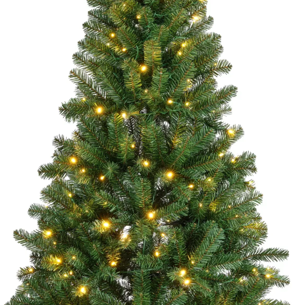 Albero di Natale artificiale luminoso 200 LED H150 cm King Verde abete