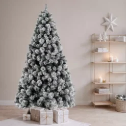 Albero di Natale artificiale Edmonton Alt. 240 cm Verde innevato