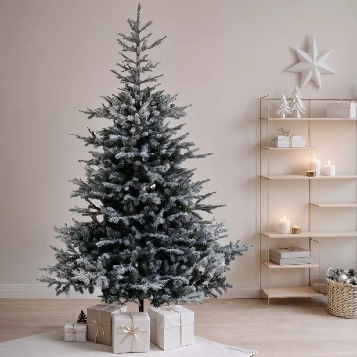 Albero di Natale artificiale Glorious Alt. 300 cm Verde innevato