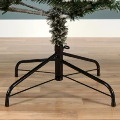 Albero di Natale artificiale luminoso 200 LED H150 cm King Verde innevato