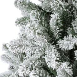 Albero di Natale artificiale luminoso 200 LED H150 cm King Verde innevato