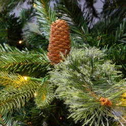 Albero di Natale artificiale luminoso H210 cm Washington Luxe Verde abete
