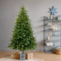 Albero di Natale artificiale luminoso 350 LED (H180 cm) Idaho Verde abete