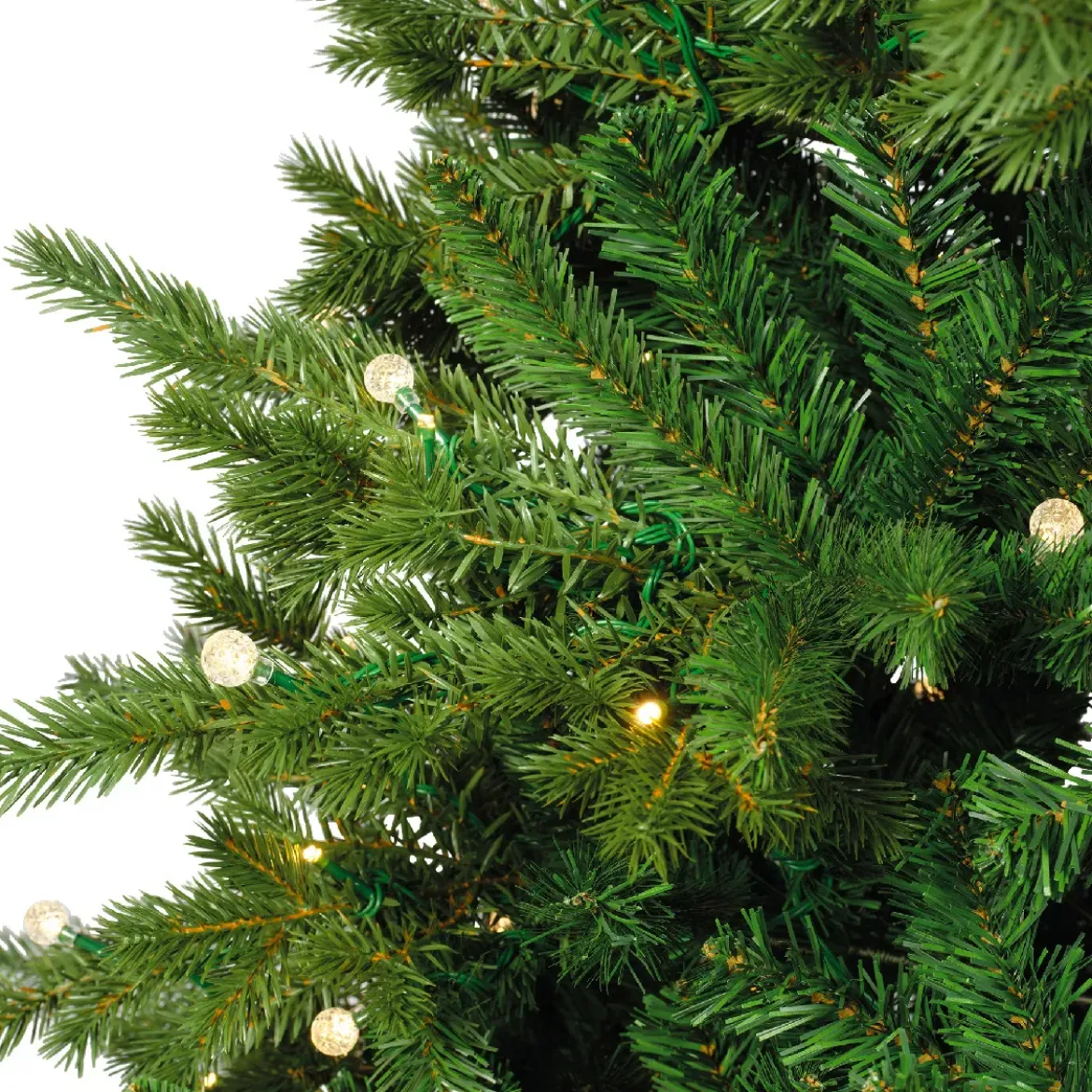 Albero di Natale artificiale luminoso 350 LED (H180 cm) Idaho Verde abete