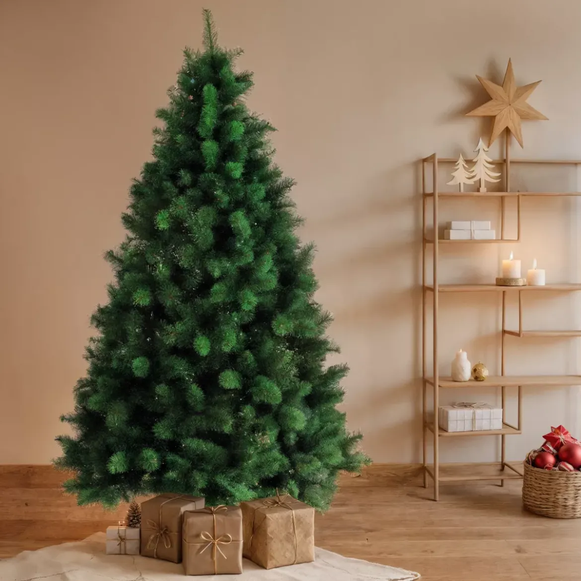 Albero di Natale artificiale Edmonton Alt. 180 cm Verde abete