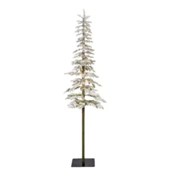 Albero di Natale artificiale luminoso 150 LED H180 cm Sierra Verde innevato