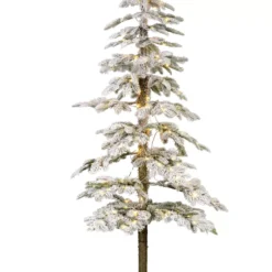 Albero di Natale artificiale luminoso 150 LED H180 cm Sierra Verde innevato