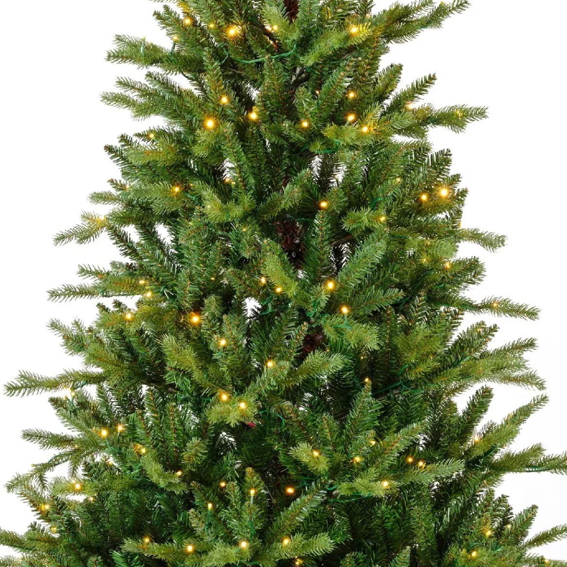 Albero di Natale artificiale luminoso 430 LED (H210 cm) Allix Verde abete