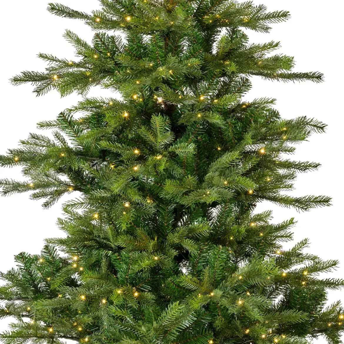 Albero di Natale artificiale luminoso 550 LED H210 cm Glorious Verde abete