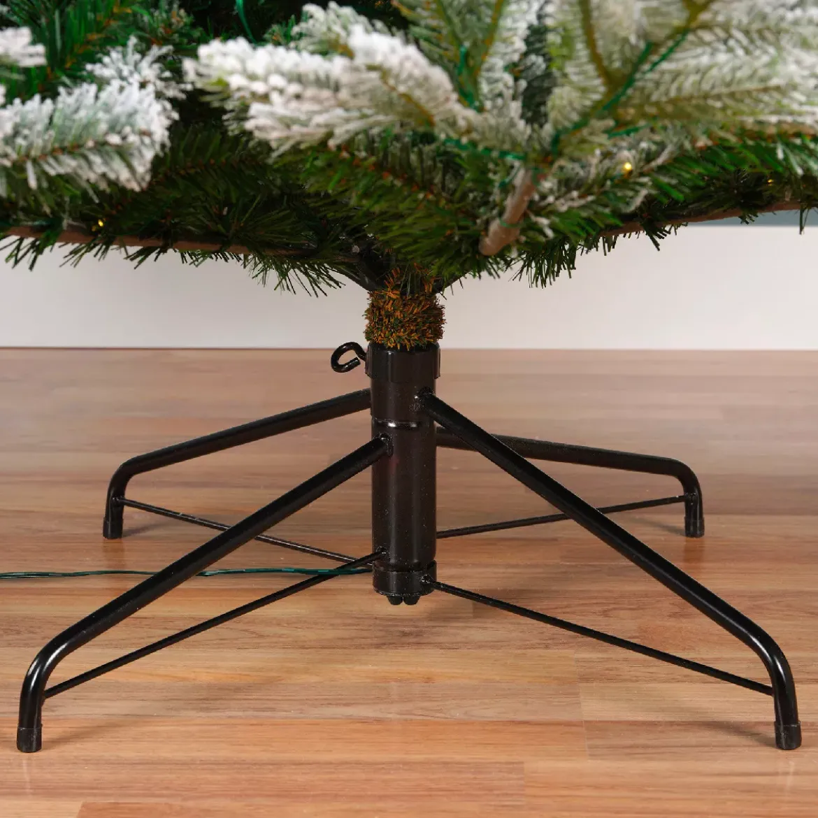 Albero di Natale artificiale luminoso 700 LED (H240 cm) Glorious Verde innevato
