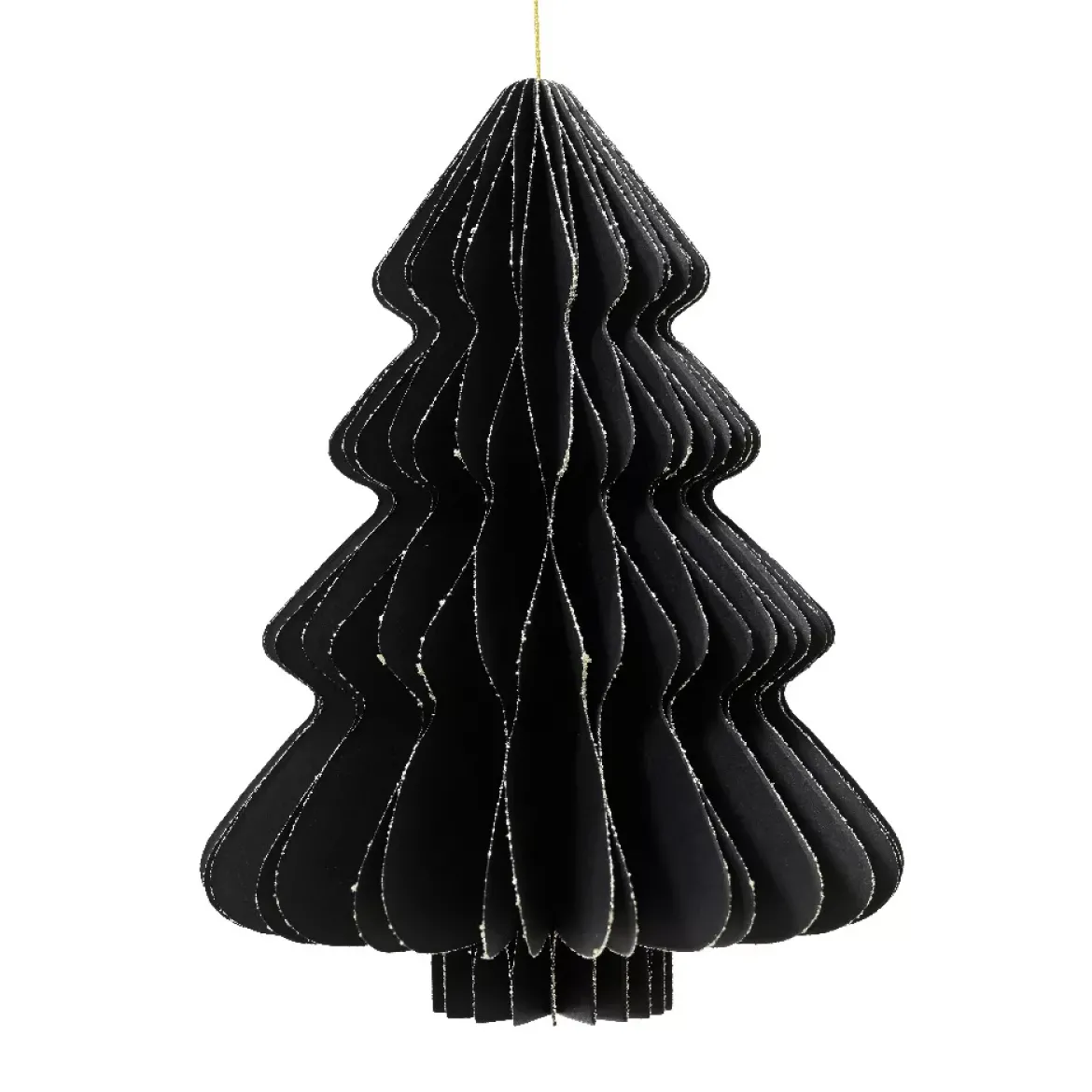 Albero di Natale in carta da appendere (H40 cm) chiusura Magnetica Nero