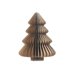 Albero di Natale in carta da appendere (H15 cm) Chiusura Magnetica Marrone