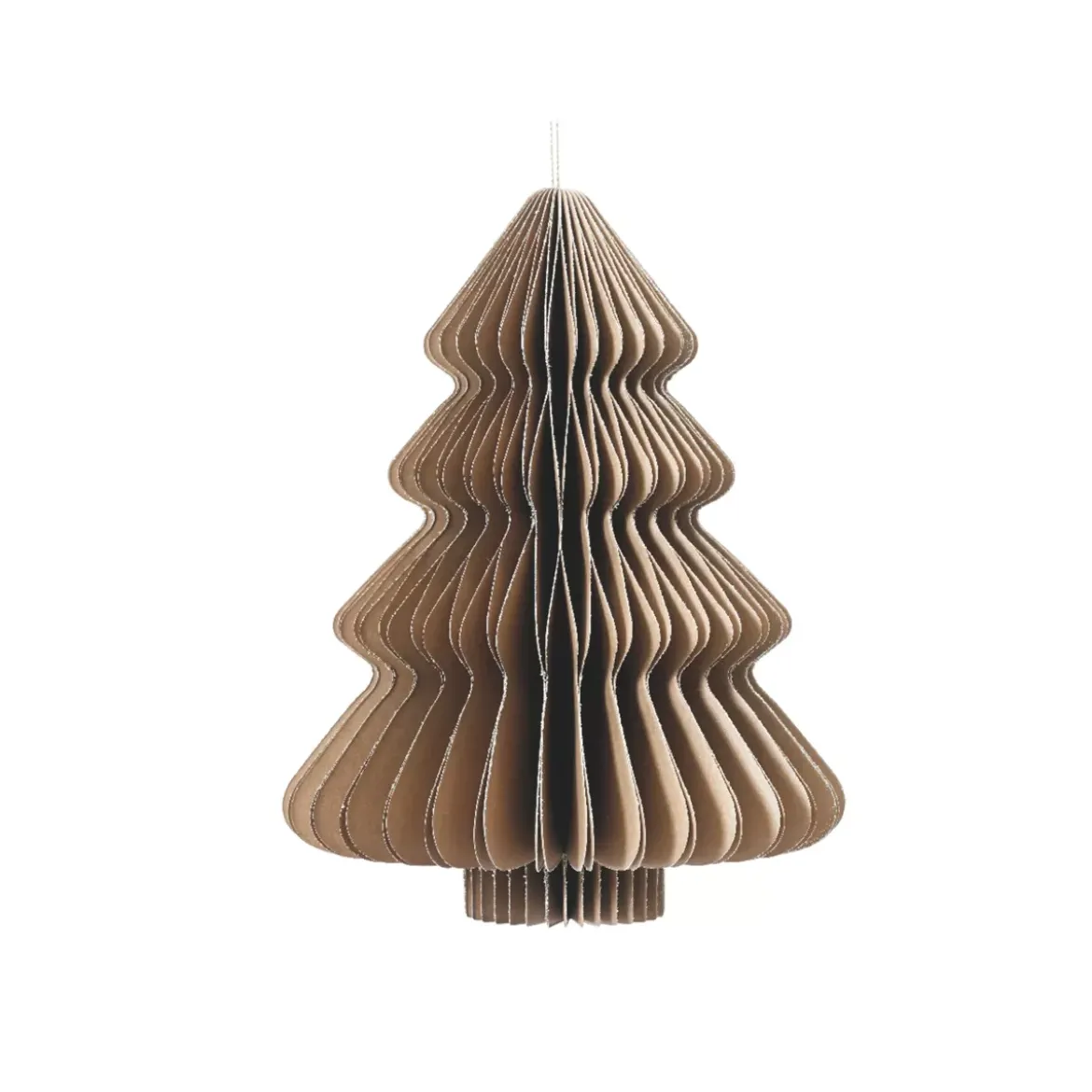 Albero di Natale in carta da appendere (H15 cm) Chiusura Magnetica Marrone