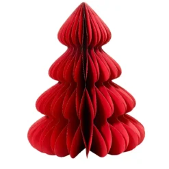 Albero di Natale in carta da tavolo (H90 cm) Chiusura Magnetica Rosso