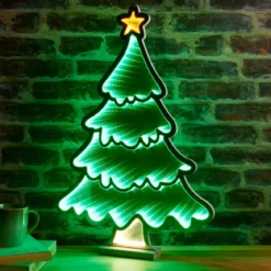 Albero di Natale luminoso 321 LED (H60 cm) Infinity Verde