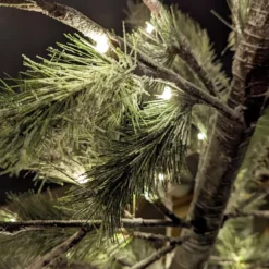Albero luminoso 72 LED (H150 cm) Abete Alpino innevato e bianco caldo