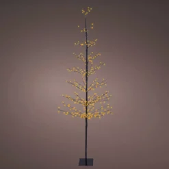 Albero luminoso 360 LED (H180 cm) Abete invernale Bianco caldo dorato