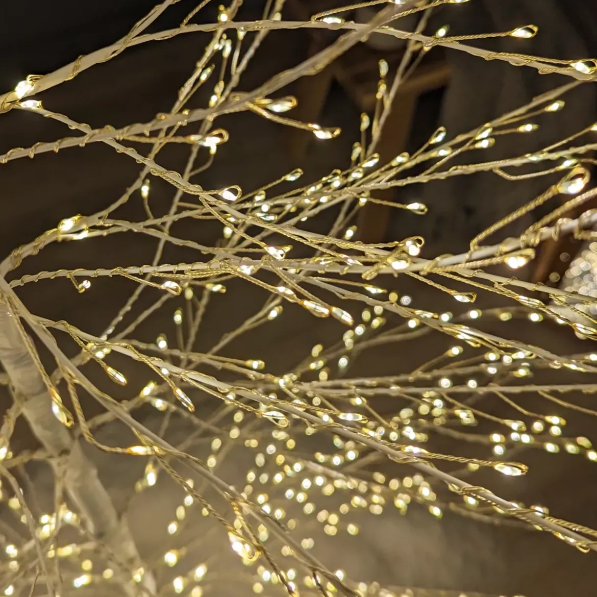 Albero luminoso 1755 LED (H180 cm) Christmas Luxe Bianco e bianco caldo
