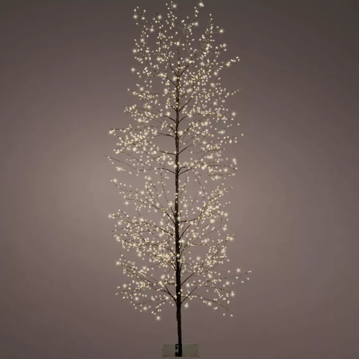 Albero luminoso 1755 LED (H180 cm) Christmas Luxe Nero e bianco caldo