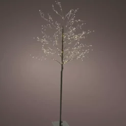 Albero luminoso 720 LED (H180 cm) Holly Platano Nero e bianco caldo