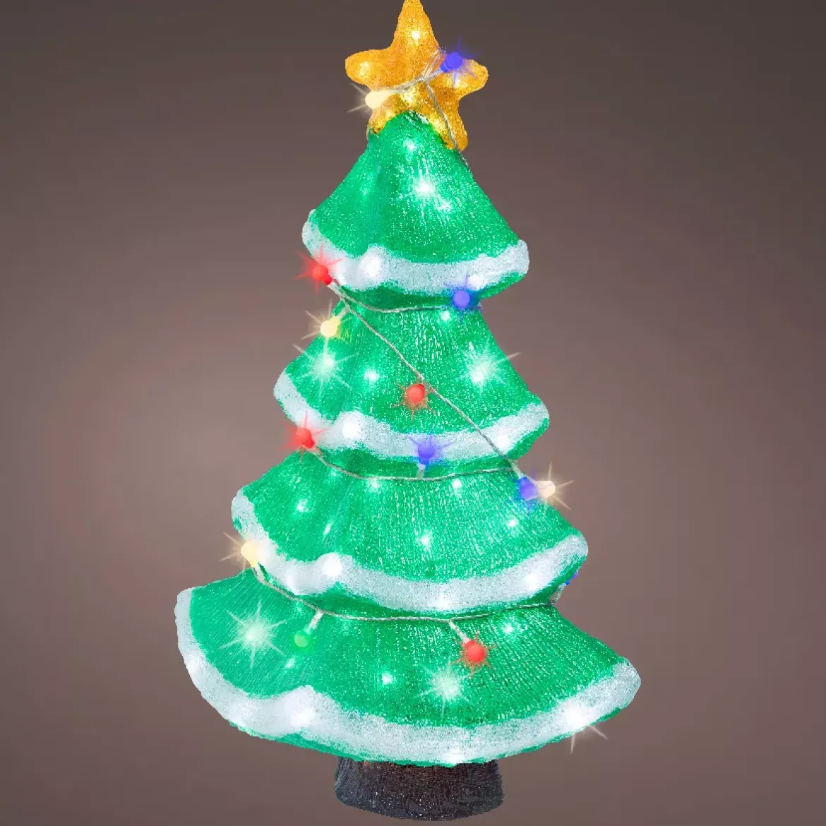 Albero luminoso 120 LED (H56 cm) Stella scintillante Bianco freddo