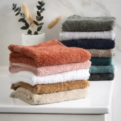 Asciugamano bagno cotone bio (50 x 90 cm) Méline Grigio tempesta