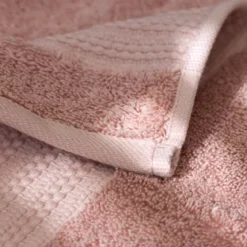 Asciugamano bagno cotone bio (50 x 90 cm) Méline Rosa pesca