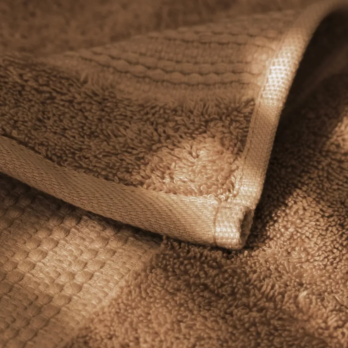 Asciugamano bagno cotone bio (30 x 50 cm) Méline Camel