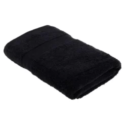 Asciugamano da bagno cotone (70 x 130 cm) Timeless Nero