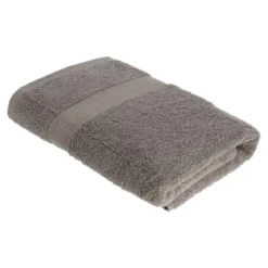 Asciugamano da bagno cotone (70 x 130 cm) Timeless Tortora