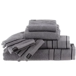 Asciugamano (50 x 90 cm) Black Line Grigio / nero