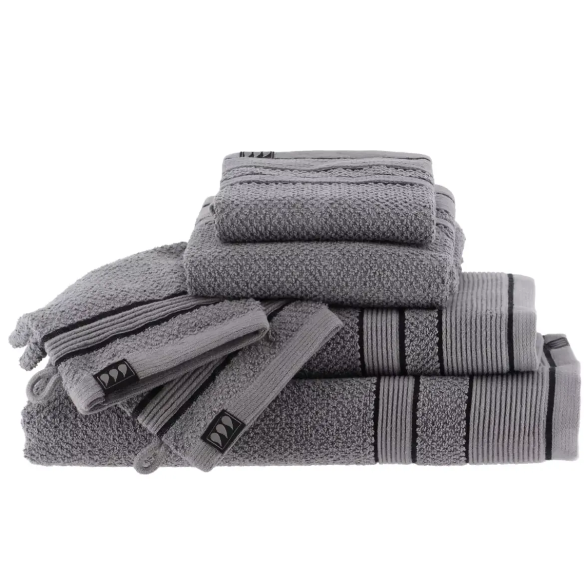 Asciugamano (90 x 150 cm) Black Line Grigio / nero