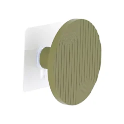 Attaccapanni adesivo in bambù (8 cm) Boho-chic Verde oliva