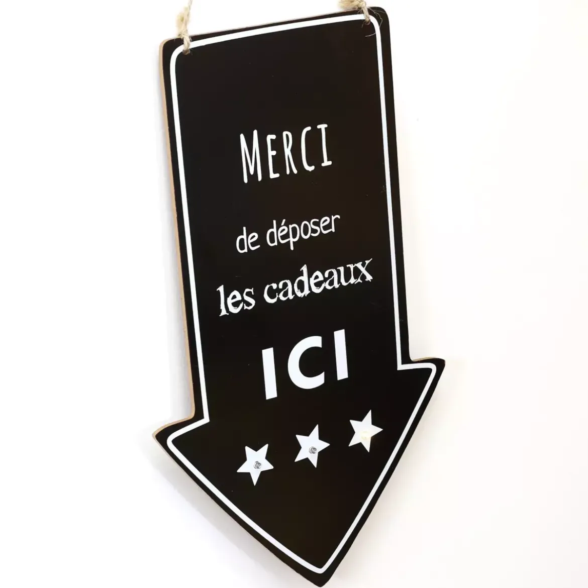 Banner luminoso a pile freccia ianco caldo e nero