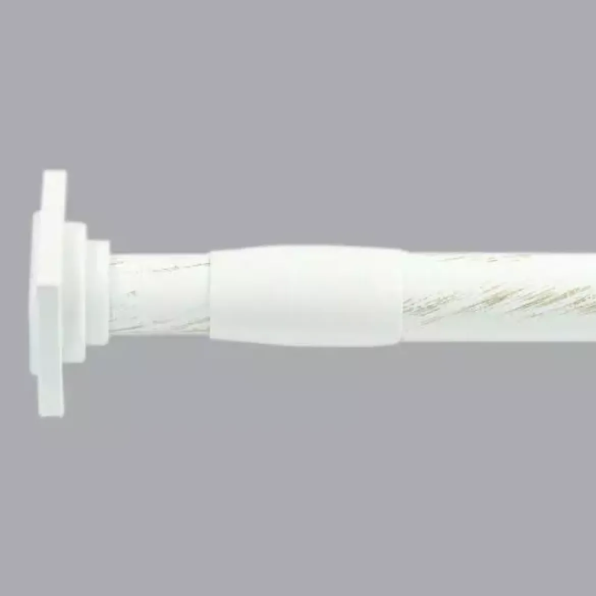Bastone tenda autobloccante estensibile (L70 - L120 cm / Ø22 mm) Quadrato Bianco