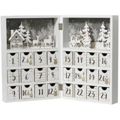 Calendario dell'Avvento da riempire (H30 cm) Scandinavia Bianco