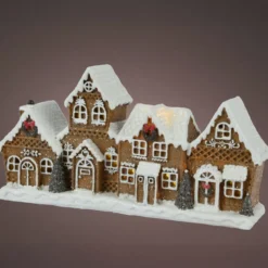 Case decorative luminose con pile (H12 cm) Villaggio delizia Bianco caldo