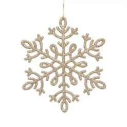 Confezione di 8 fiocchi di neve di Natale Dentelle Oro
