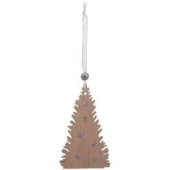 Confezione di 4 fiocchi di neve di Natale Naturale Bianco