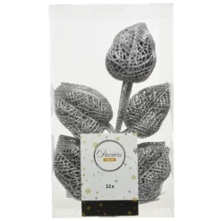 Confezione di 12 foglie Alpine Argento