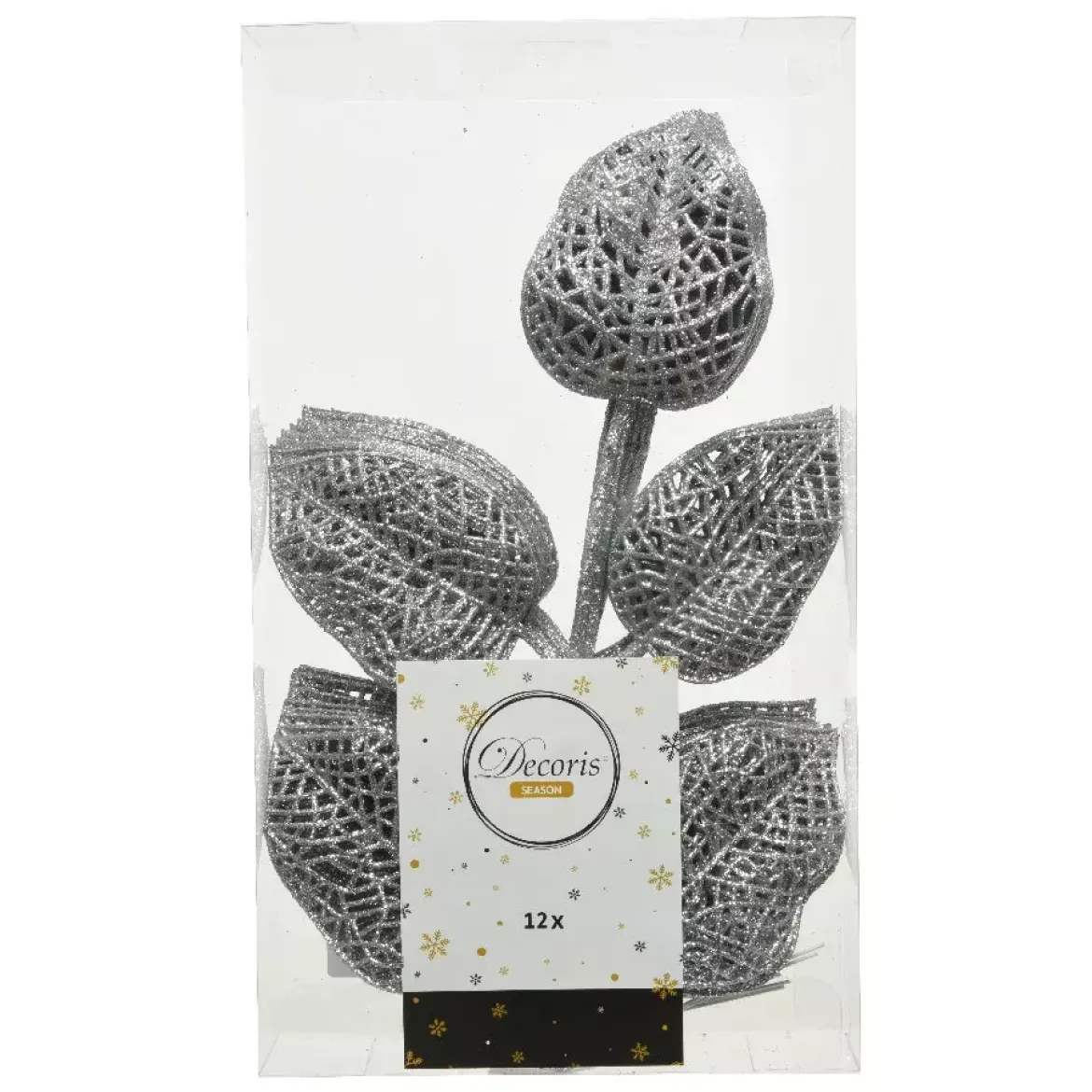 Confezione di 12 foglie Alpine Argento